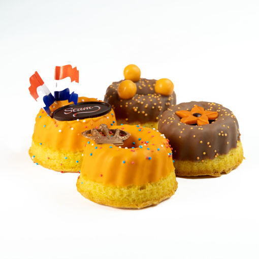 Afbeelding van Oranje mini tulbandjes 4 stuks