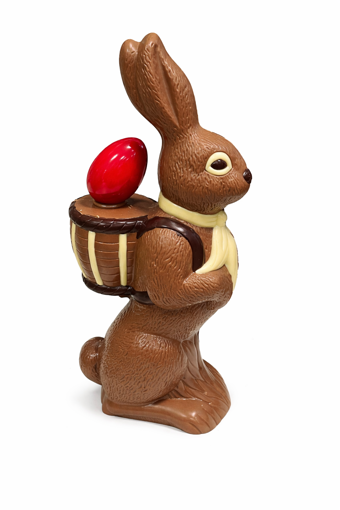 Afbeelding van Paashaas melk mandje met ei